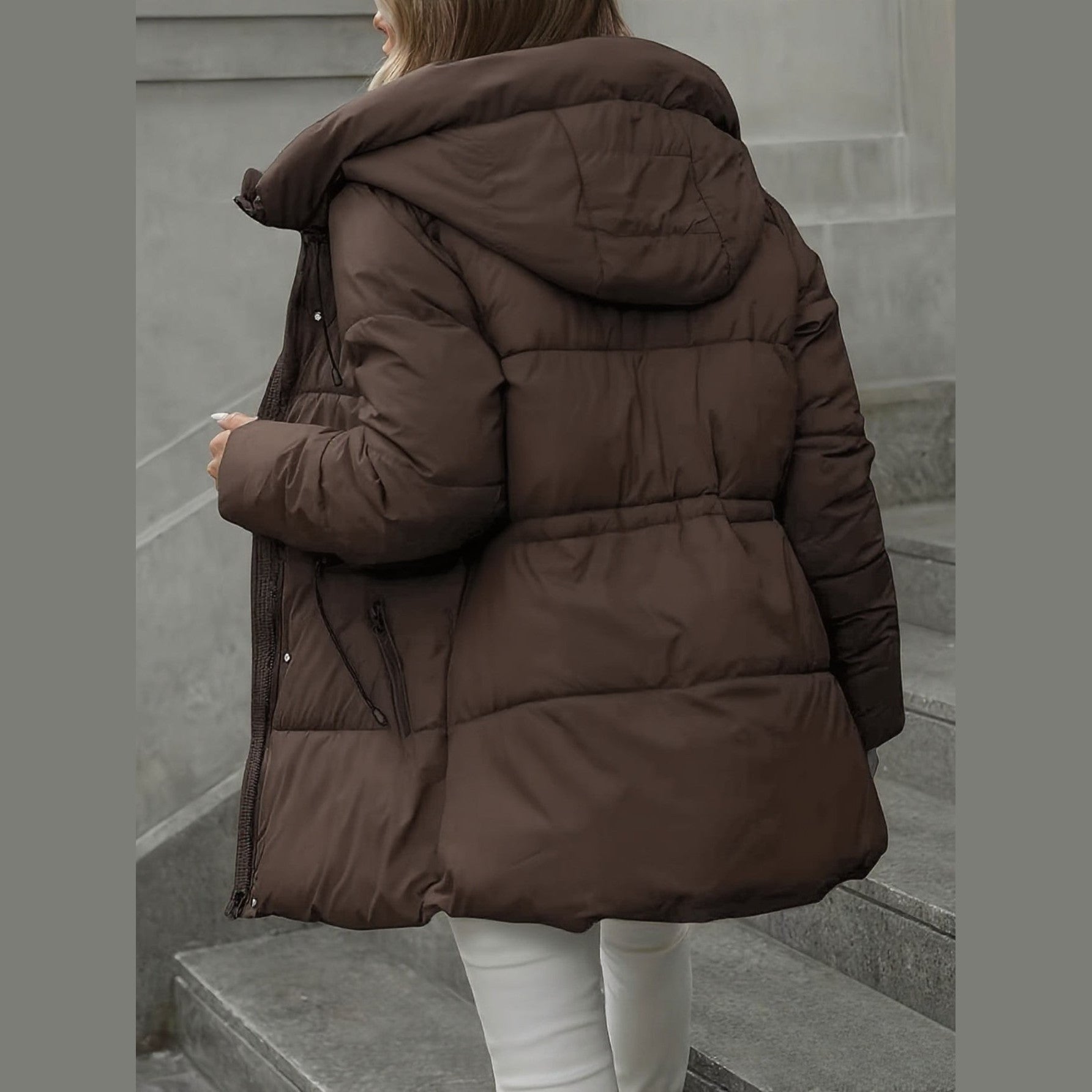 Oversized Hooded Puffer Jacket For Women | Celestine