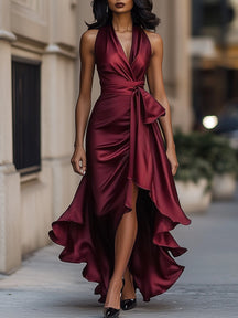 Elegant Halter Neck Long Dress For Women | Sara