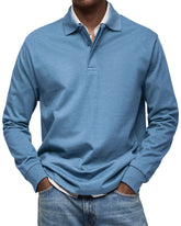 Classic Long Sleeve Polo Shirt For Men | Tristan
