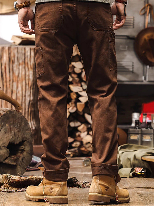 Rugged Straight Leg Utility Trousers For Men | Beckett