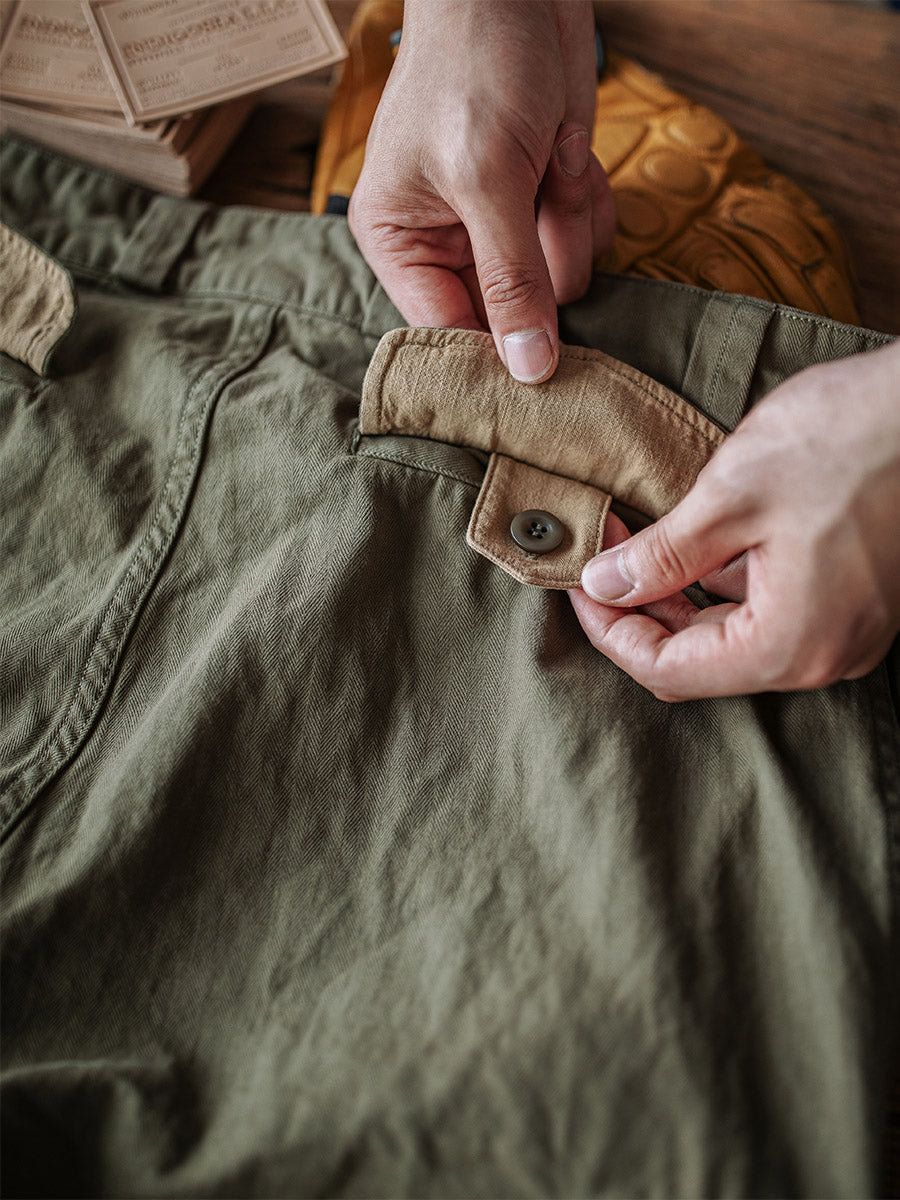 Heritage Utility Trousers with Reinforced Details for Men | Owen