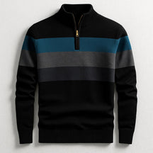 Stripe Quarter-Zip Sweater For Men | Ronan