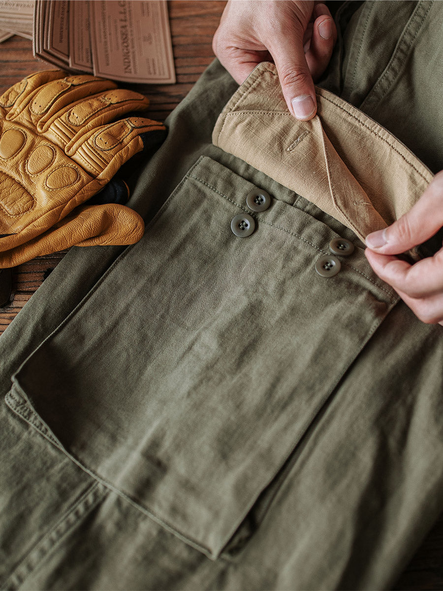 Heritage Utility Trousers with Reinforced Details for Men | Owen