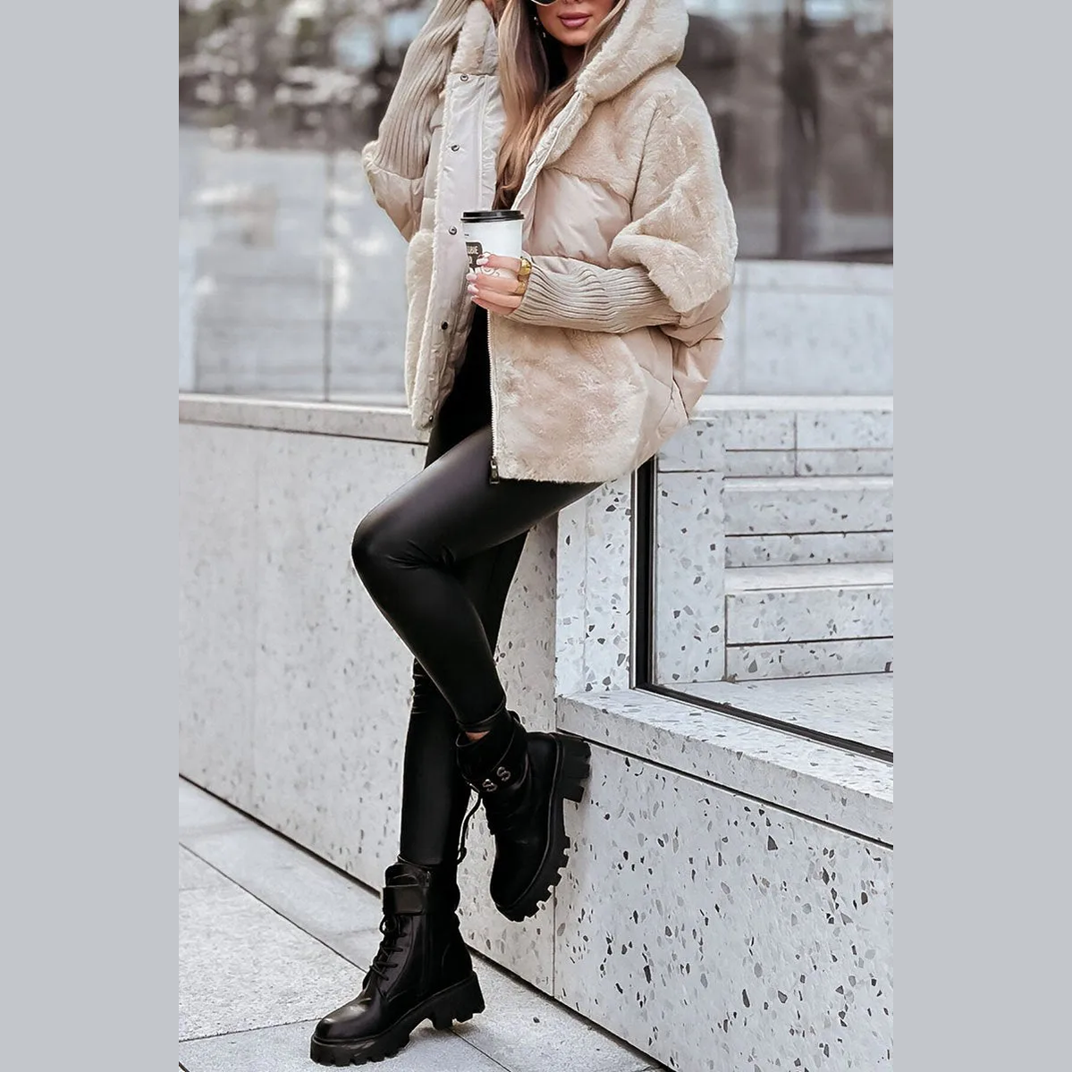 Oversized Hooded Puffer Jacket For Women | Elira