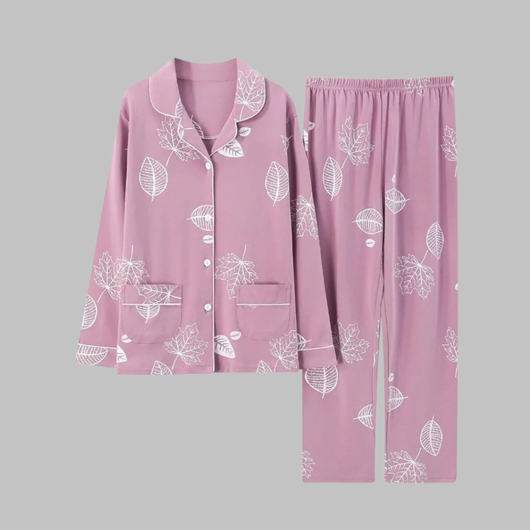 Cozy Long Sleeve Top And Trousers Lounge Set For Women | Serelune