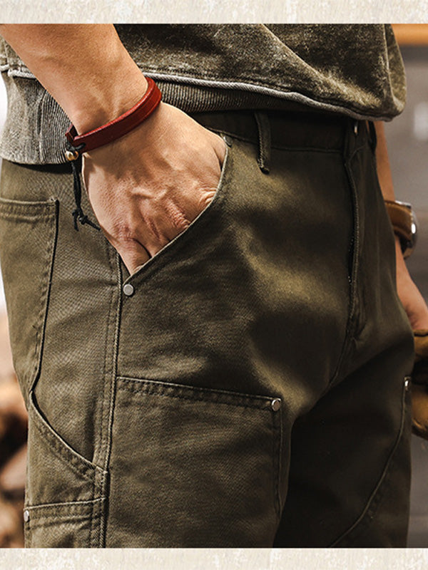 Rugged Straight Leg Utility Trousers For Men | Beckett