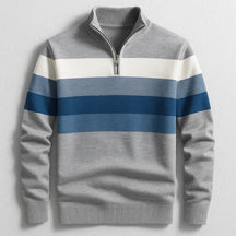 Stripe Quarter-Zip Sweater For Men | Ronan