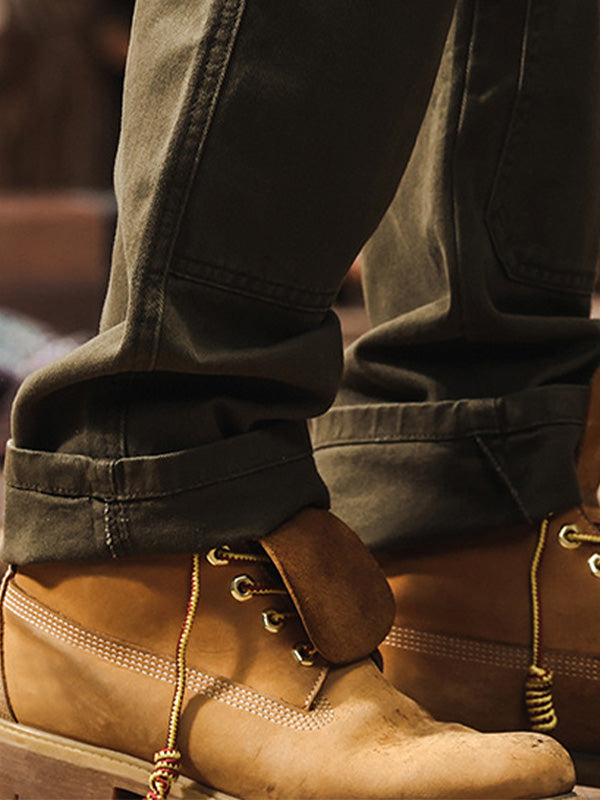 Rugged Straight Leg Utility Trousers For Men | Beckett