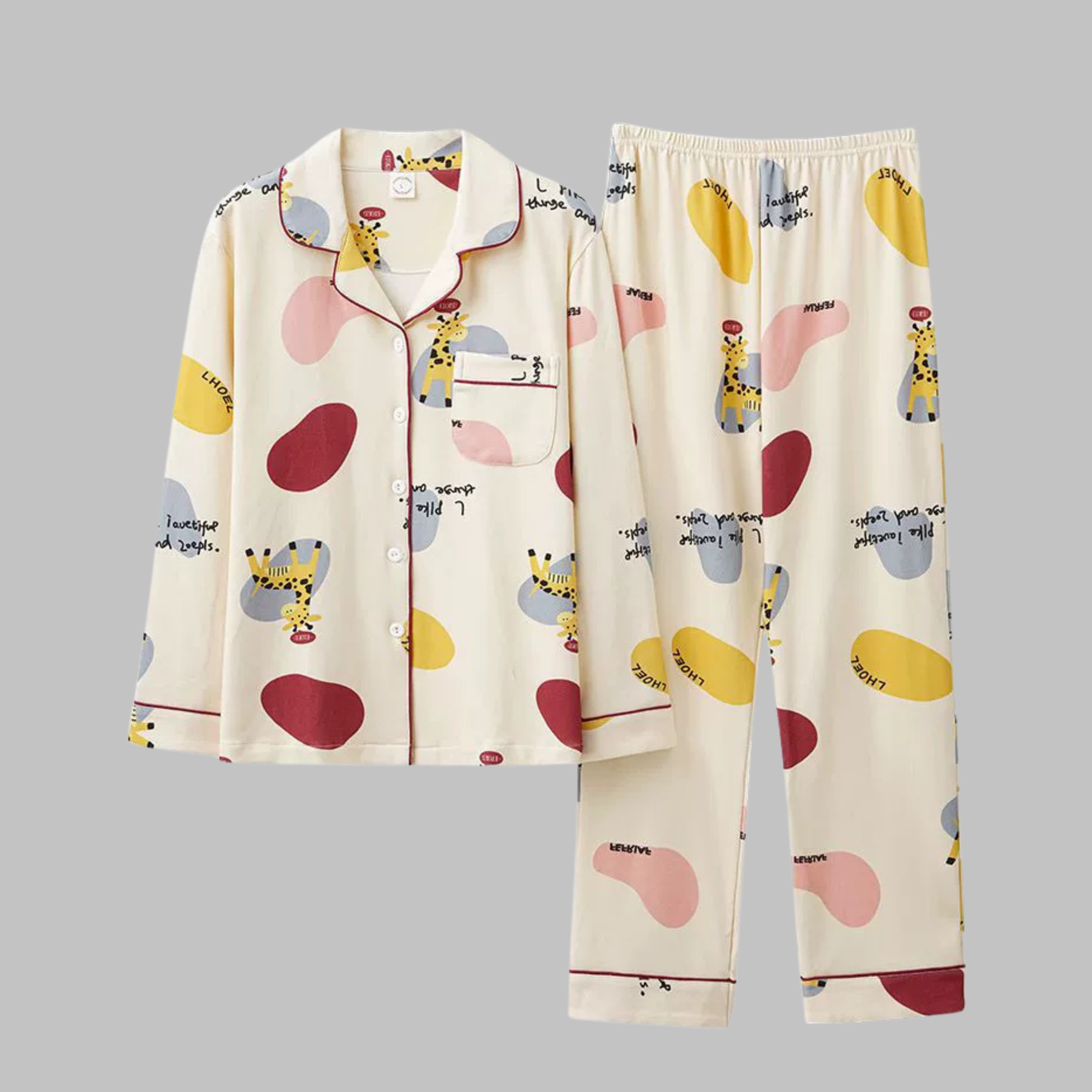 Cozy Long Sleeve Top And Trousers Lounge Set For Women | Serelune