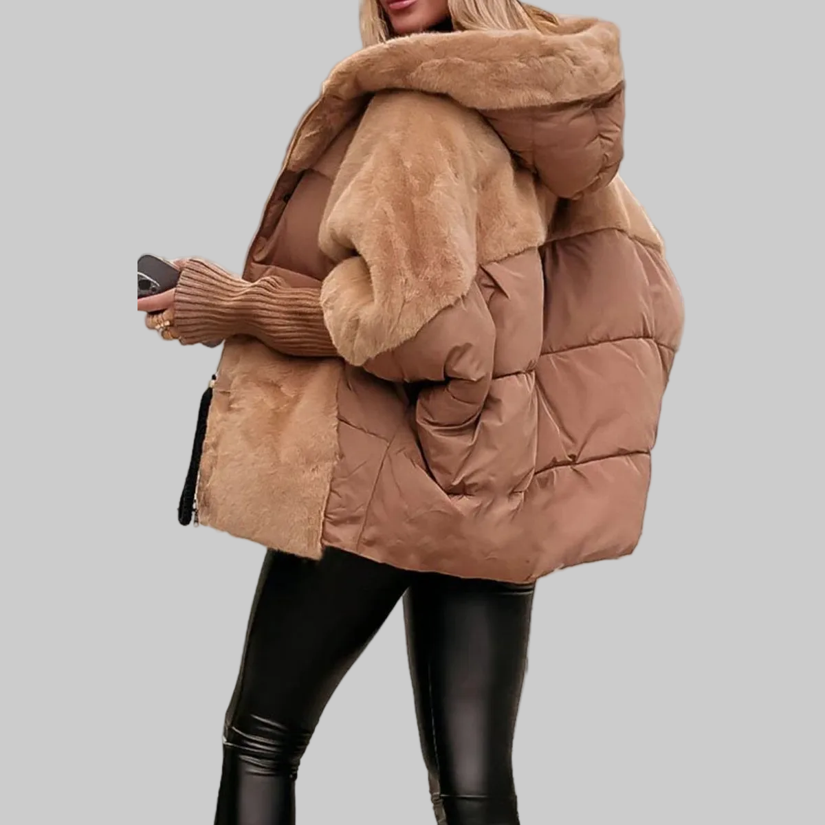 Oversized Hooded Puffer Jacket For Women | Elira