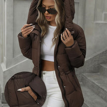 Oversized Hooded Puffer Jacket For Women | Celestine