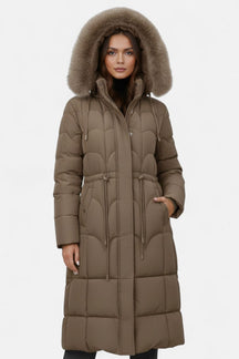 Long Hooded Puffer Coat For Women | Vaelisse
