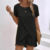 Short Sleeve Top And Shorts Set For Women | Camille