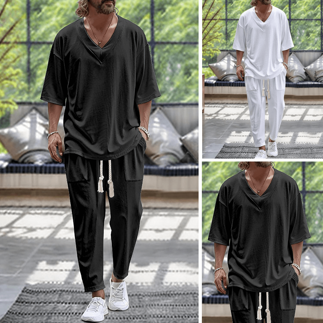 Relaxed Fit Two Piece Set For Men | Kaelen