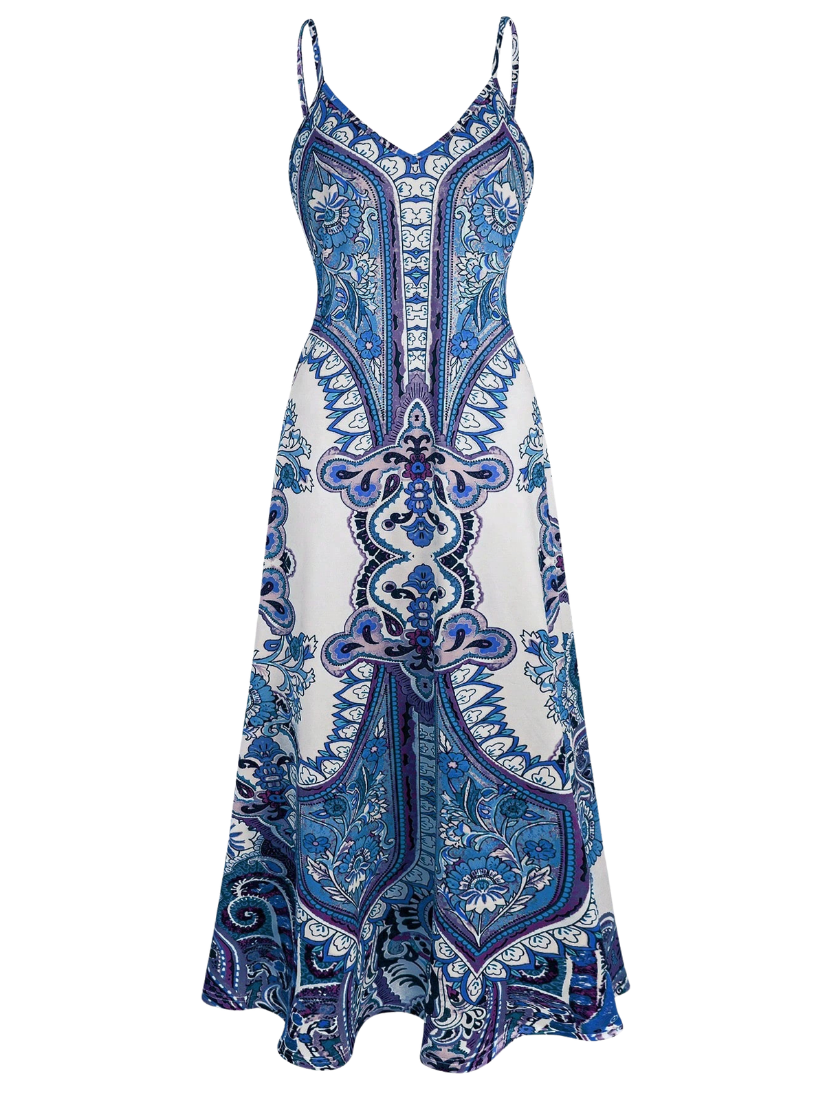 Boho Floral Print Sleeveless Dress For Women | Maravelle