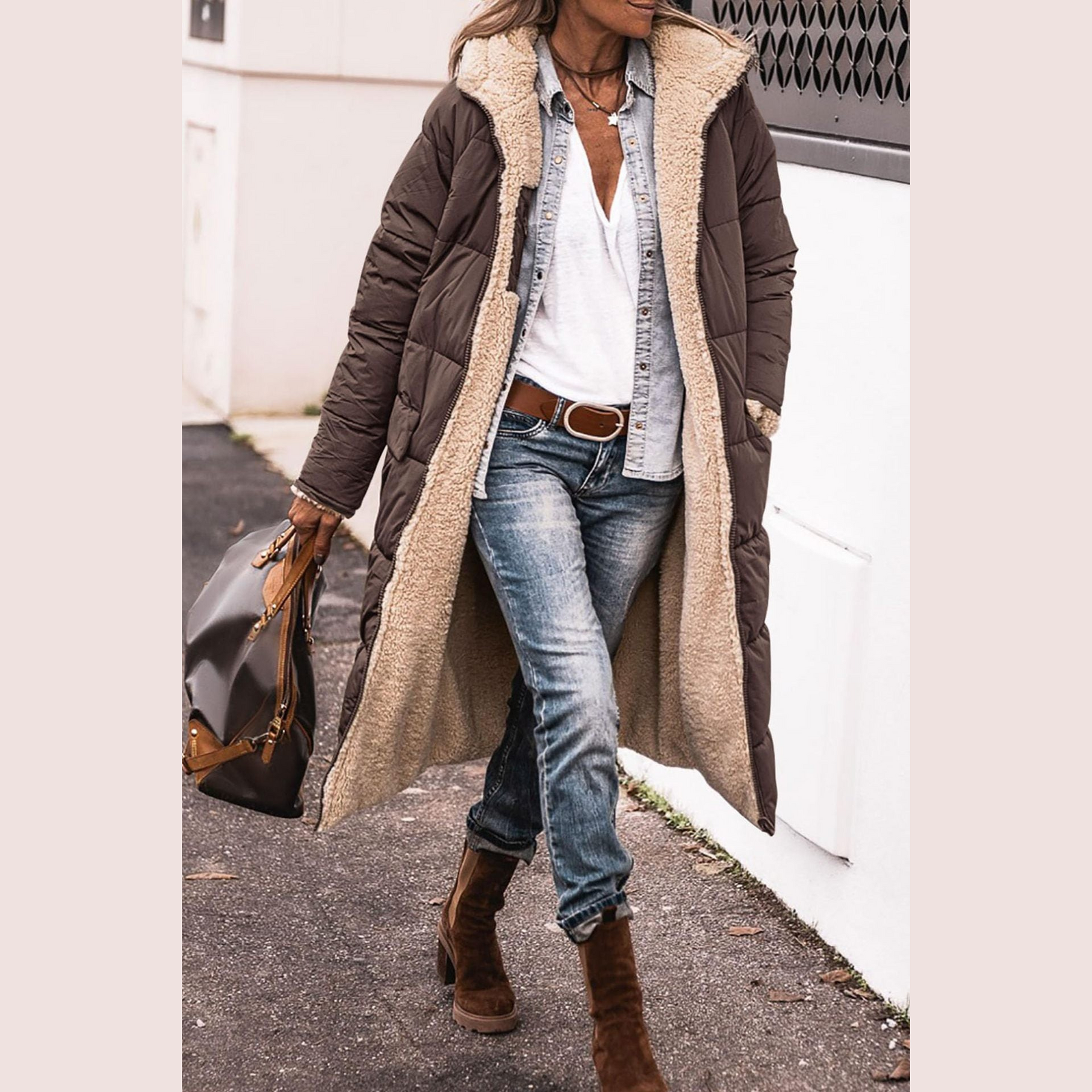 Long Reversible Coat For Women | Dona