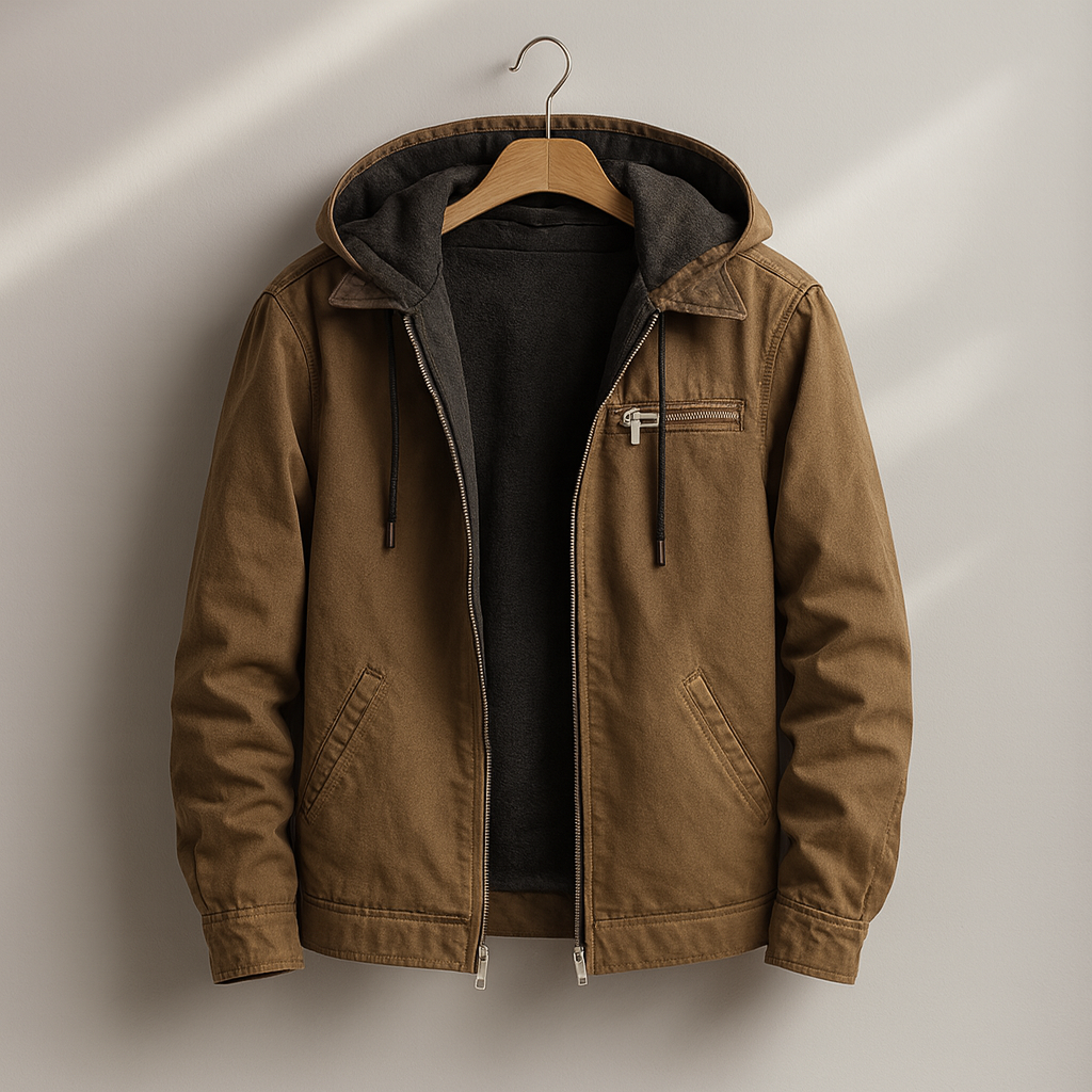 Lined Hooded Utility Jacket For Men | Branton