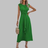 Sleeveless Round Neck Long Dress For Women | Helena