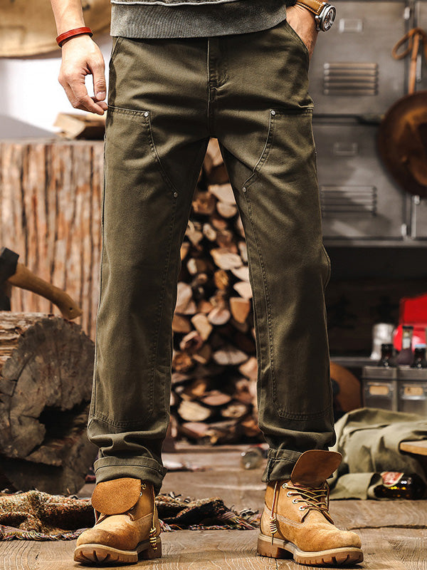 Rugged Straight Leg Utility Trousers For Men | Beckett