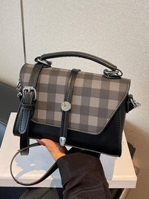 Trendy Contrast Stitching Small Square Shoulder Bag For Women | Liorenna