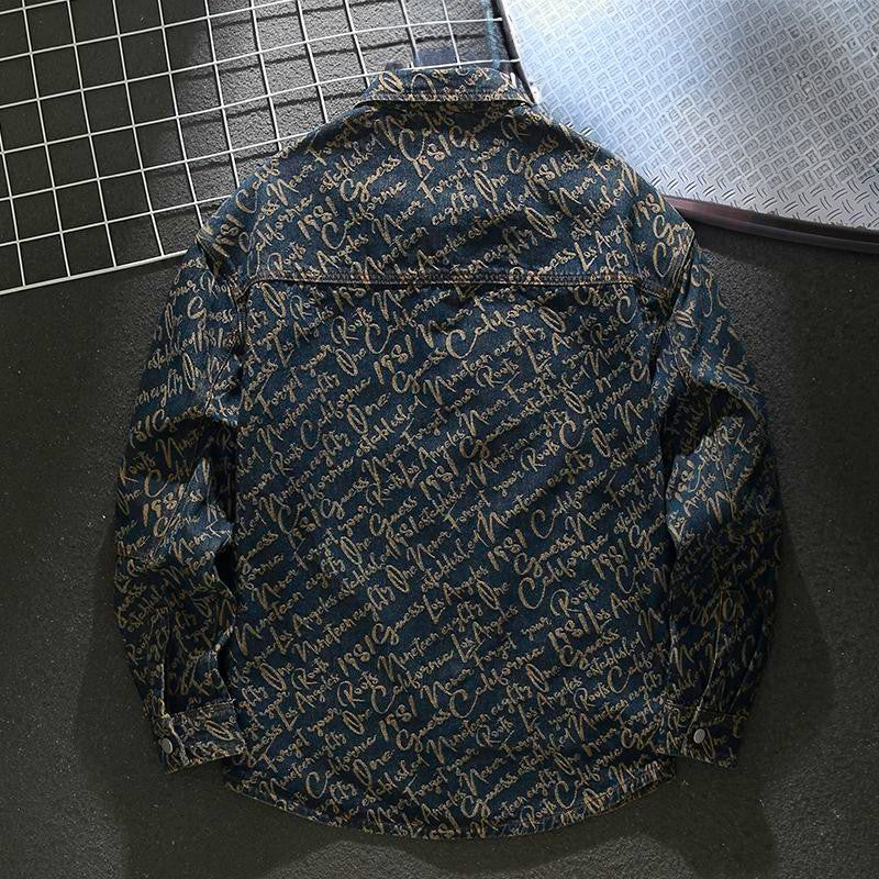 Embroidered Button Front Jacket for Men | Cassian