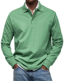 Classic Long Sleeve Polo Shirt For Men | Tristan