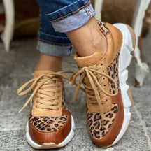 Leopard Print Lace Up Sneakers For Women | Iris