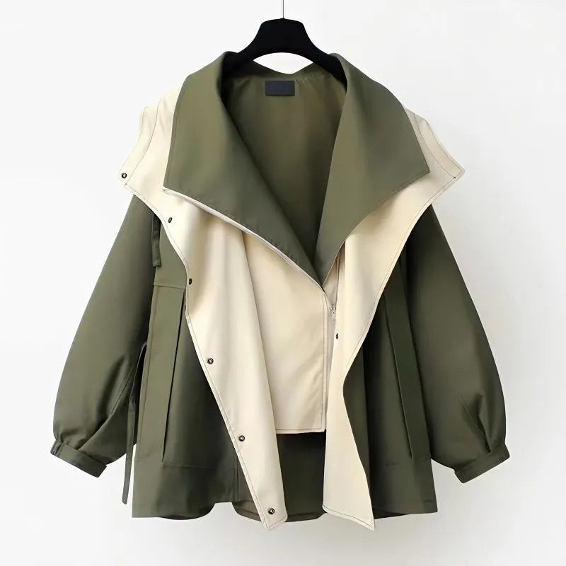 Double Layer Hooded Jacket For Women | Mireya