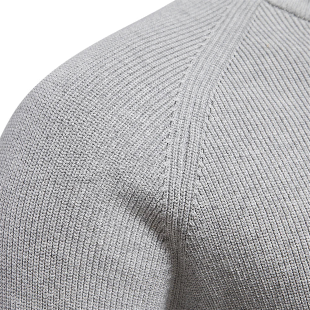 Ribbed Zip Neck Sweater for Men | Corin