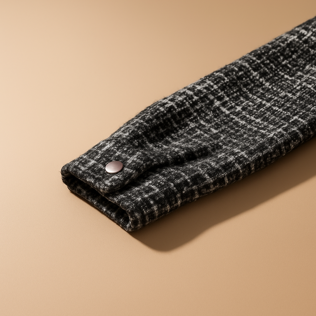 Houndstooth Button Front Overshirt For Men | Victor