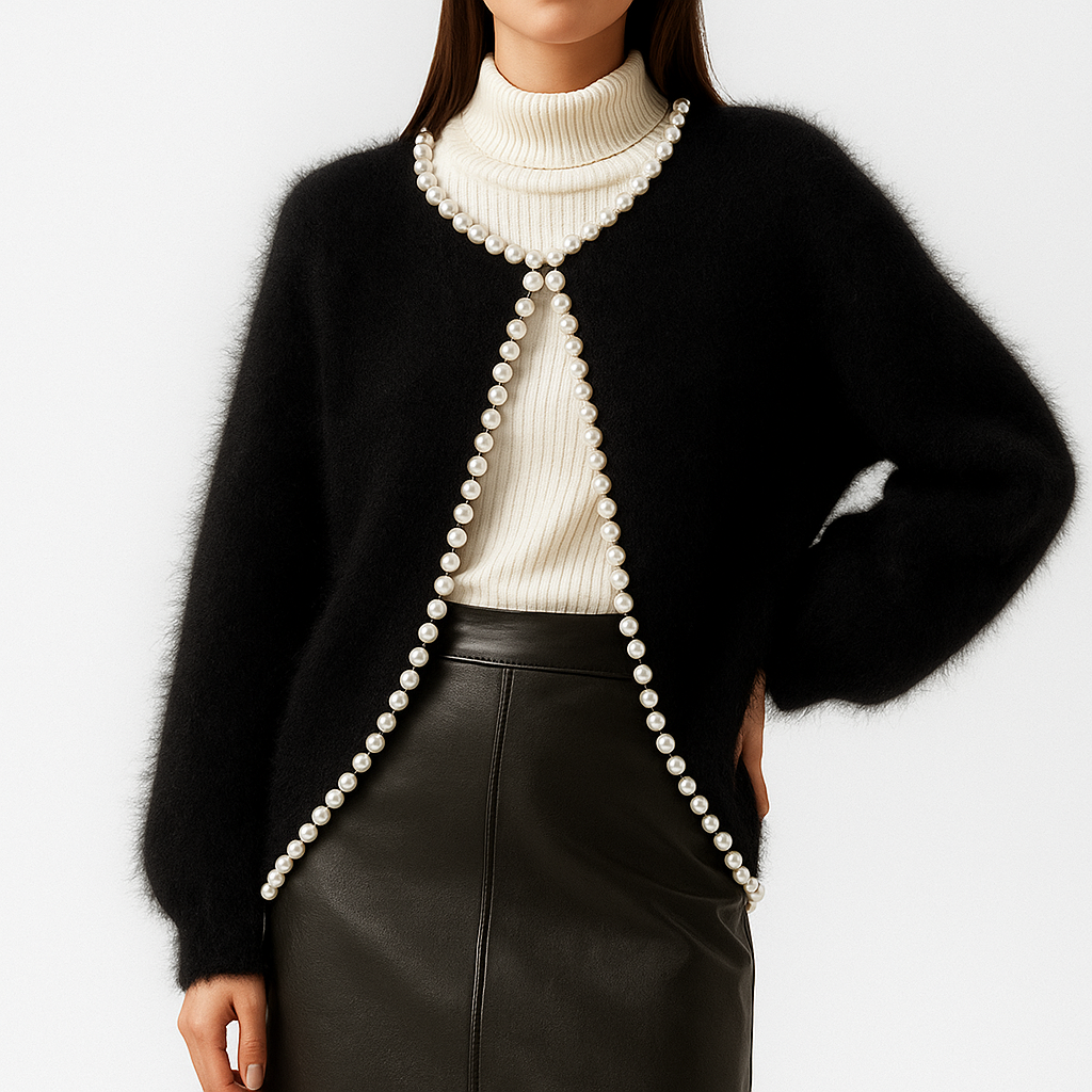 Pearl Embellished Cardigan For Women | Chloe