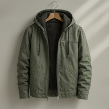 Lined Hooded Utility Jacket For Men | Branton