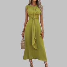 Sleeveless Round Neck Long Dress For Women | Helena