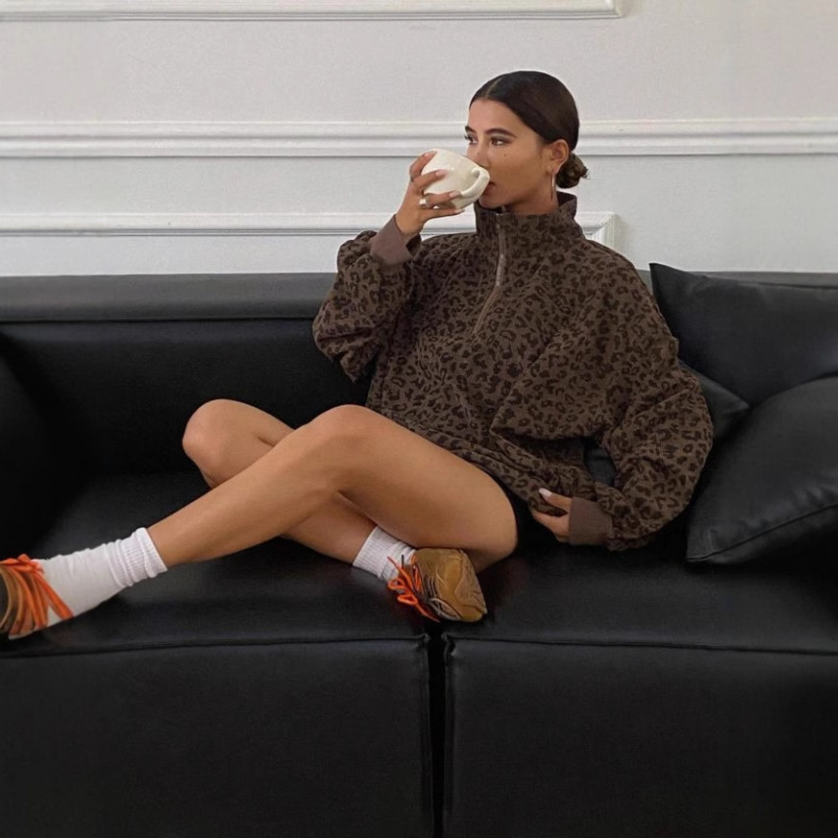 Cosy Leopard Print Sweatshirt For Women | Velmira