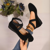 Closed Toe Wedge Ballerina Shoes For Women | Mirelle