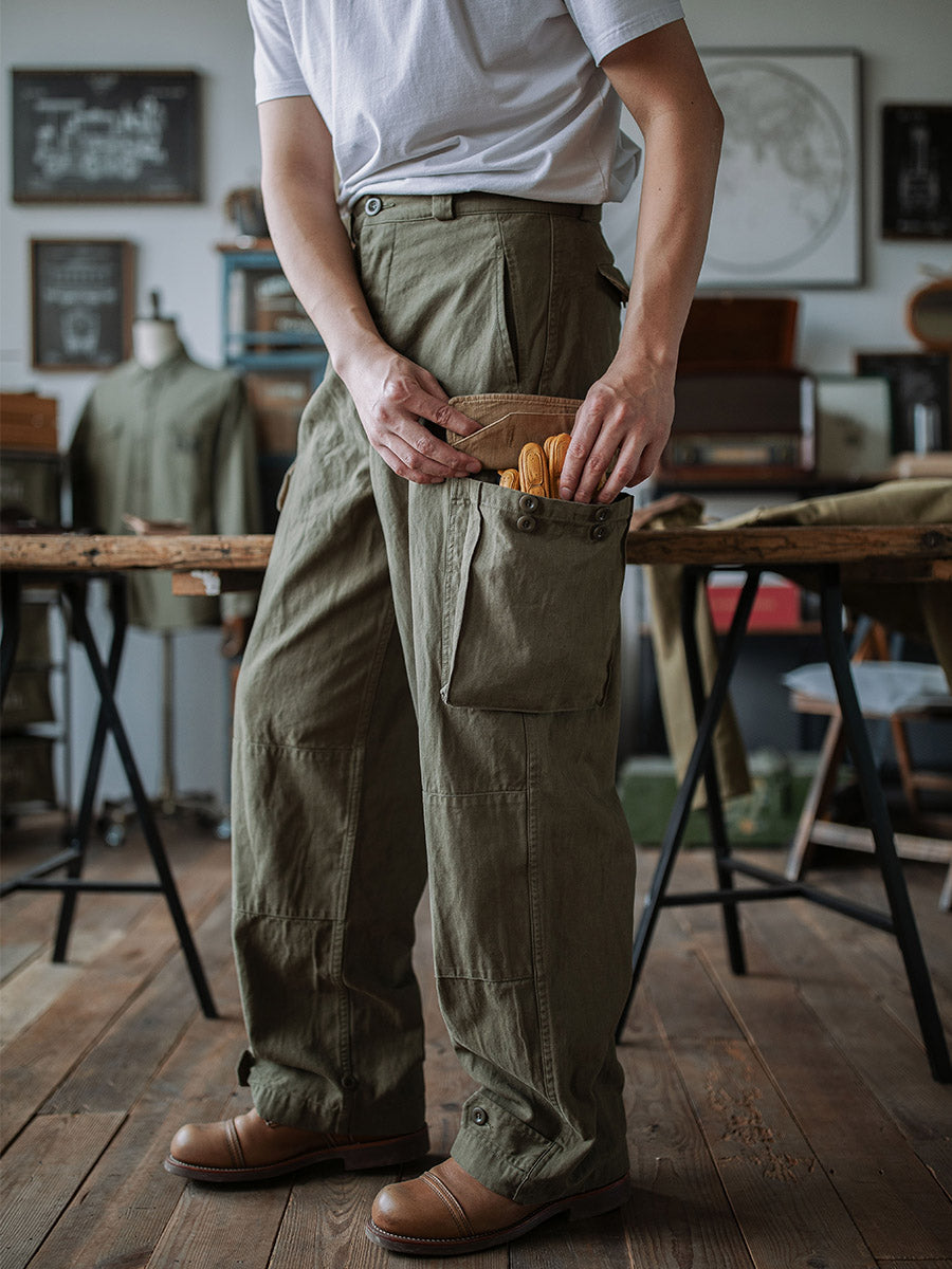Heritage Utility Trousers with Reinforced Details for Men | Owen