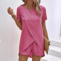 Short Sleeve Top And Shorts Set For Women | Camille