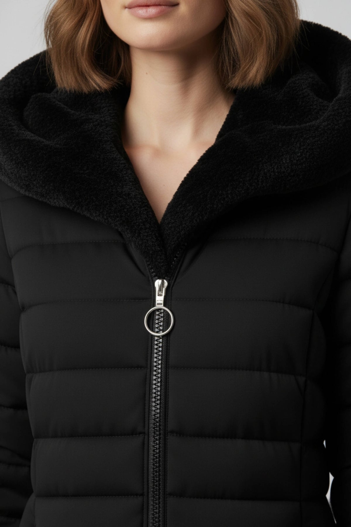 Long Hooded Quilted Puffer Coat For Women | Ravelle