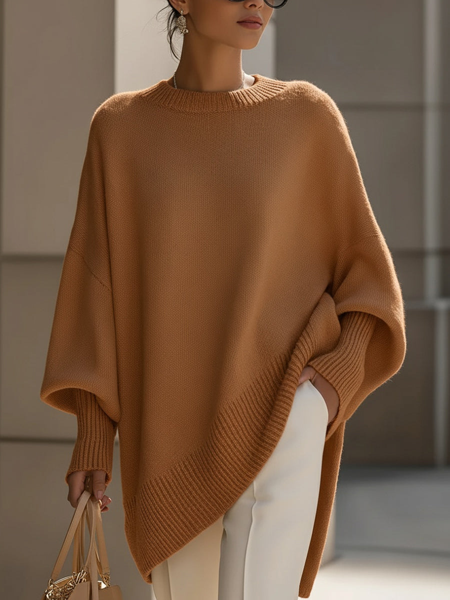Asymmetric Hem Knit Top for Women | Evelyne