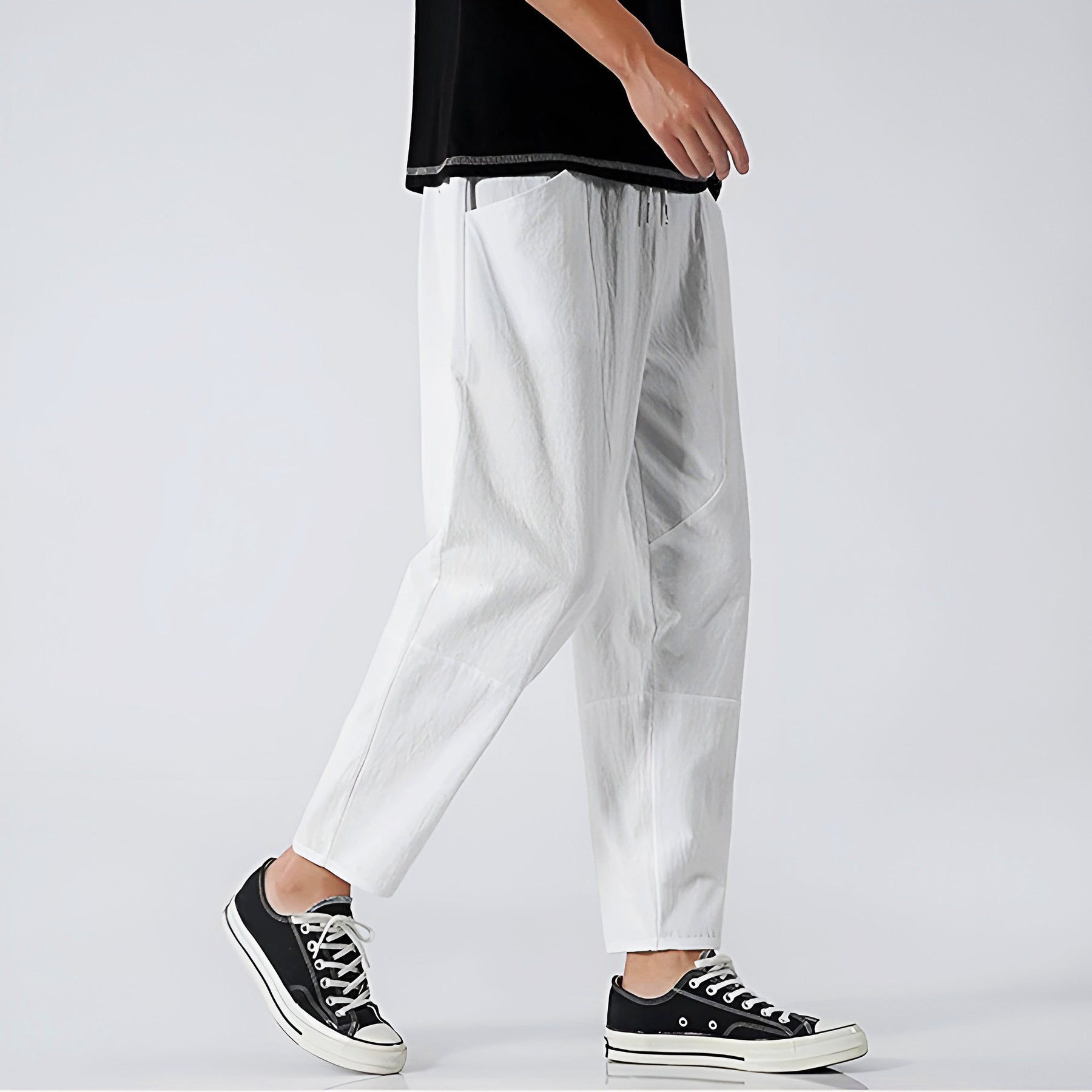 Cropped Drawstring Trousers for Men | Ardent