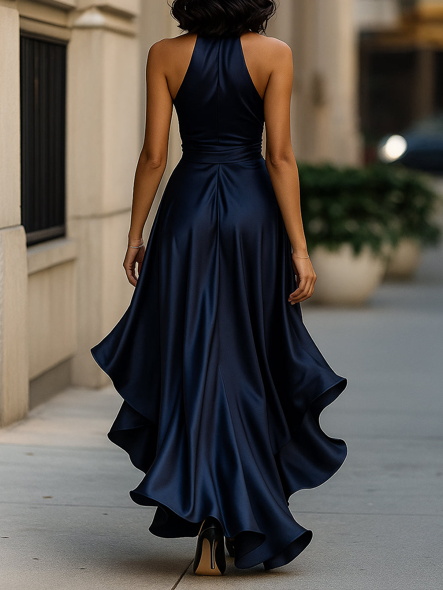Elegant Halter Neck Long Dress For Women | Sara
