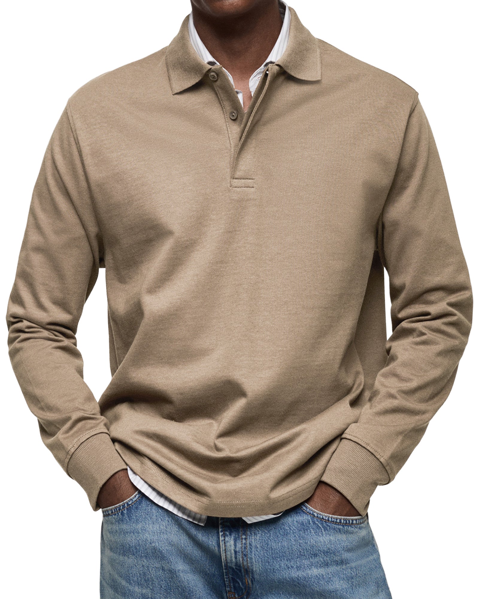 Classic Long Sleeve Polo Shirt For Men | Tristan