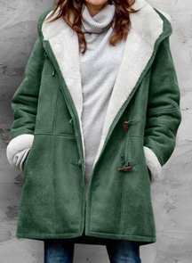 Hooded Toggle Long Coat For Women | Amanda
