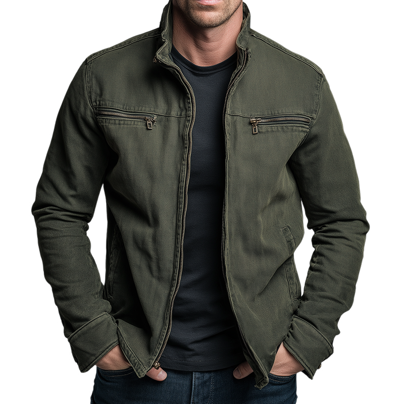 Vintage Style Zip Jacket For Men | William