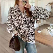 Cosy Leopard Print Sweatshirt For Women | Velmira