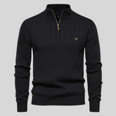 Ribbed Zip Neck Sweater for Men | Corin
