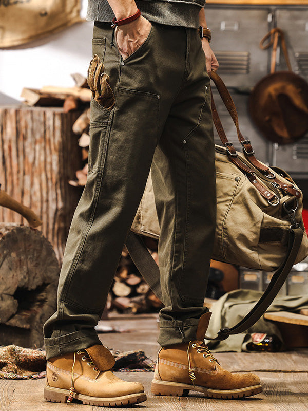 Rugged Straight Leg Utility Trousers For Men | Beckett