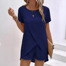 Short Sleeve Top And Shorts Set For Women | Camille