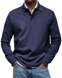 Classic Long Sleeve Polo Shirt For Men | Tristan