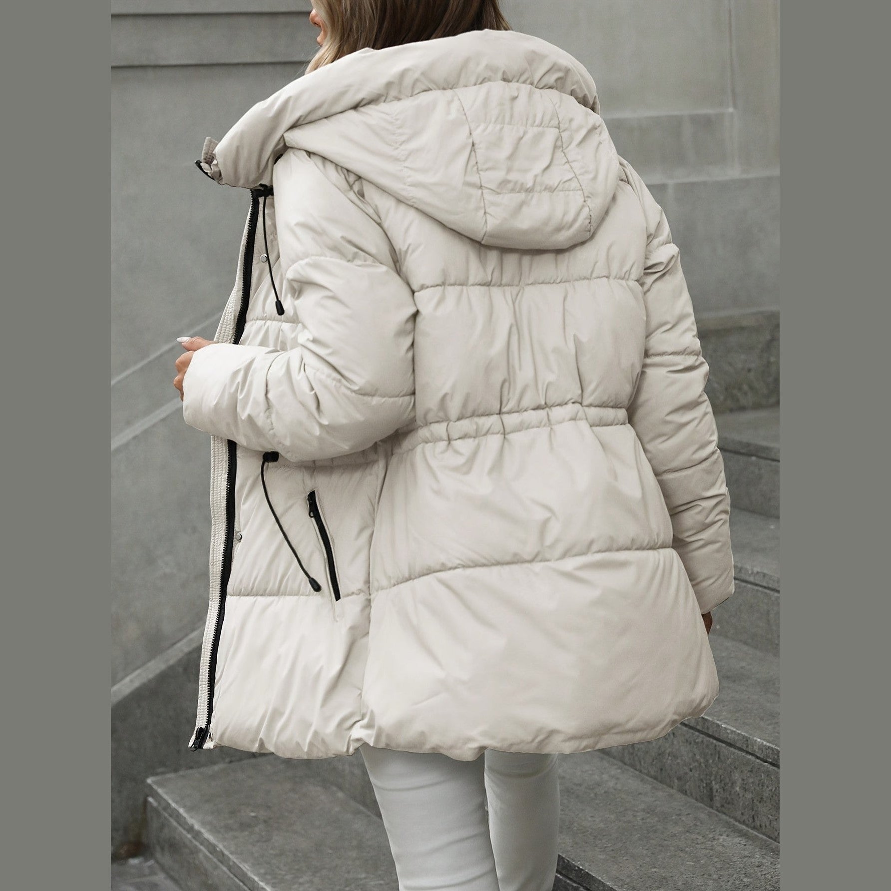 Oversized Hooded Puffer Jacket For Women | Celestine